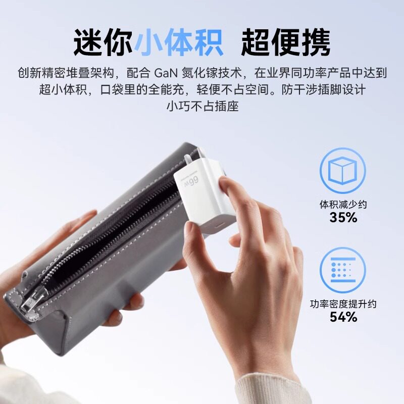 华为66W冰糖全能充电器氮化镓小巧便捷原装正品88w超级快充mate60/70/80Pro手机平板笔记本电脑充电头线官方