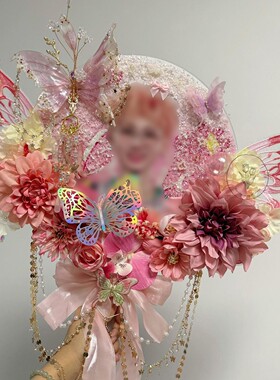 应援扇碎钻仿真花大王扇d