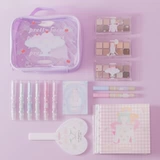 Flortte, база под макияж, подарочная коробка, помада, палетка теней, тональный крем для школьников, набор