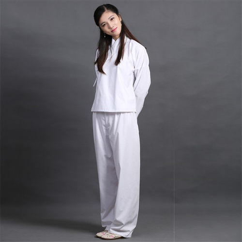 古代牢房囚犯汉服男囚服睡衣汉唐宋明清朝装交领白色中衣中裤打底 - 图3