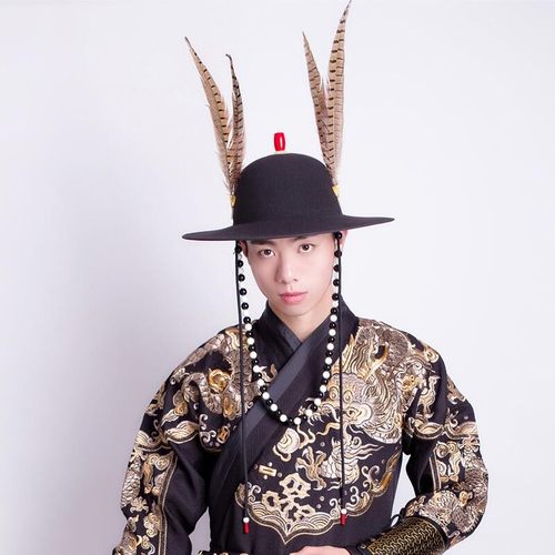 炎蔻明制帽子儿童汉服飞鱼服锦衣卫配帽大圆帽乌纱帽翼善冠官帽男 - 图1