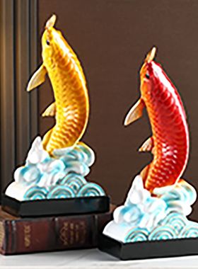 招财年年有鱼创意桌面装饰品
