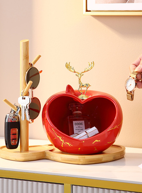 钥匙收纳摆件入户柜高档轻奢