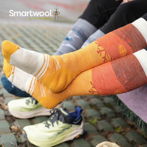 Smartwool女士滑雪全减震高筒袜图案滑雪袜保暖美利奴羊毛袜2170 - 图2