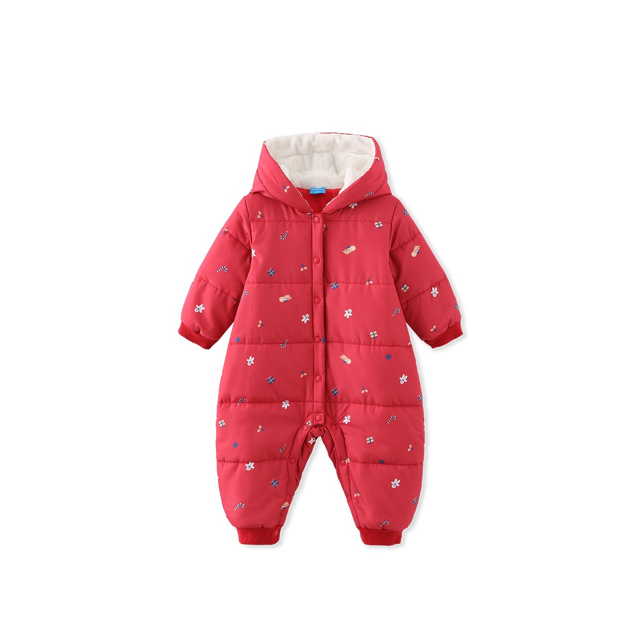 【139元】丽婴房棉服连身衣防风厚款哈衣爬服冬保暖婴幼儿连衣裤