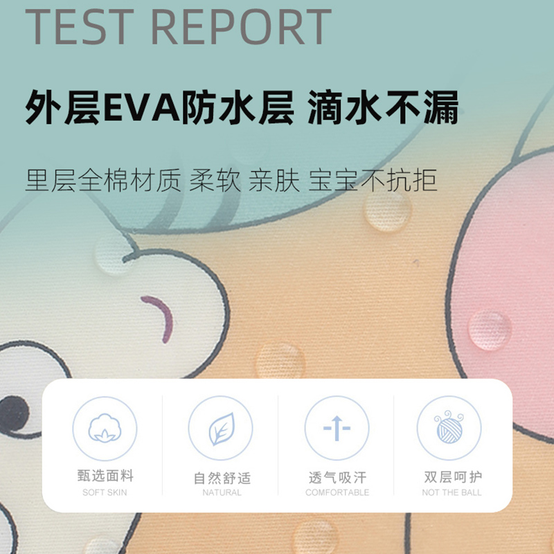 Children's smock with own rice pocket, cotton waterproof and dirty protection