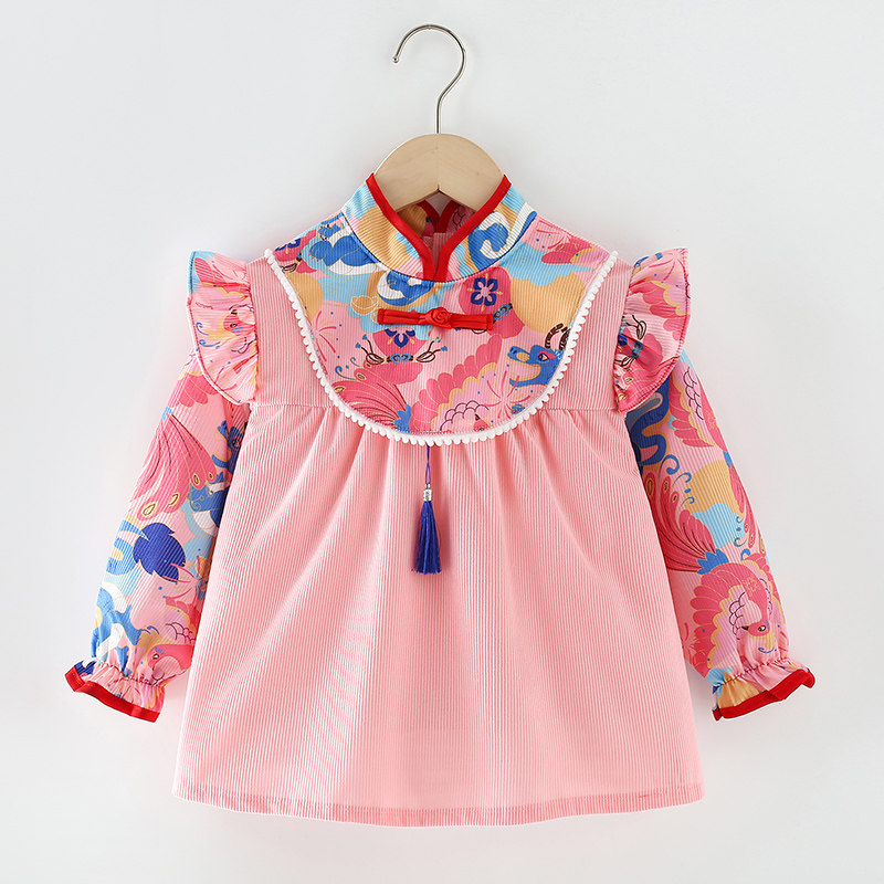 儿童罩衣女宝宝吃饭围兜防水防脏外穿灯芯绒秋冬反穿衣护衣拜年服,淘宝优惠券,粉丝福利购,淘宝优惠卷