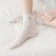 Gray striped socks for women cartoon color matching puppy stockings