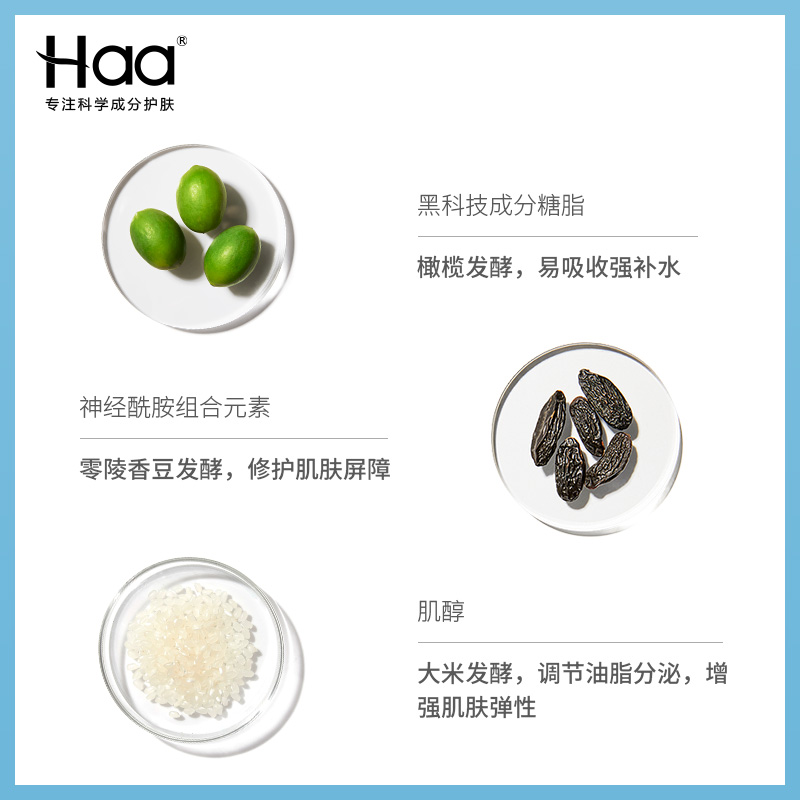 haa旗舰店haa神经酰胺糖脂多重修护精华 改善泛红脱皮干燥水油平衡补水保湿1