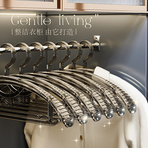 无痕衣架挂衣家用衣服架子衣撑晾衣挂加粗加大防肩角学生宿舍加厚 - 图0