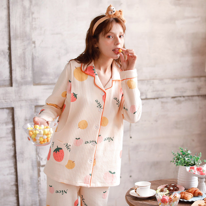 月子服春秋纯棉10月份11产后睡衣 梦蜜outlets店家居服套装