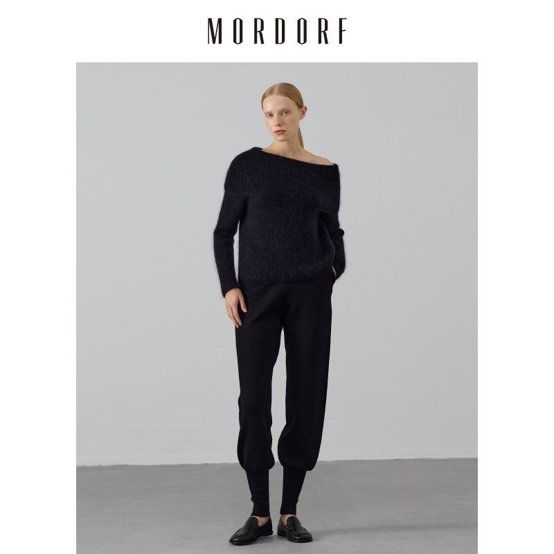 MORDORF骆驼绒黑色露肩毛衣女一字肩针织羊毛衫上衣内搭打底衫,淘宝优惠券,粉丝福利购,淘宝优惠卷