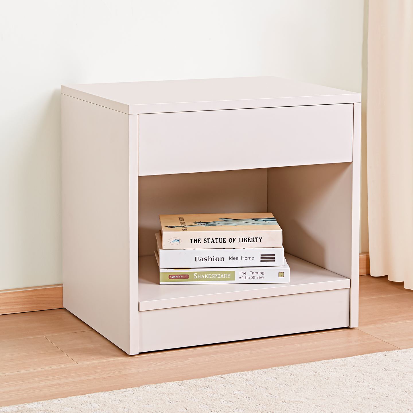 暗格床头柜夹层隐藏式多功能简约风家用卧室小型小众设计感储物柜 - 图2