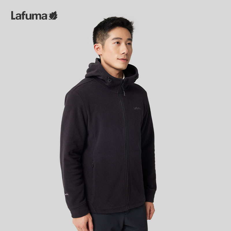 LAFUMA乐飞叶户外通勤Polartec保暖抓绒衣男摇粒绒休闲连帽外套 - 图2