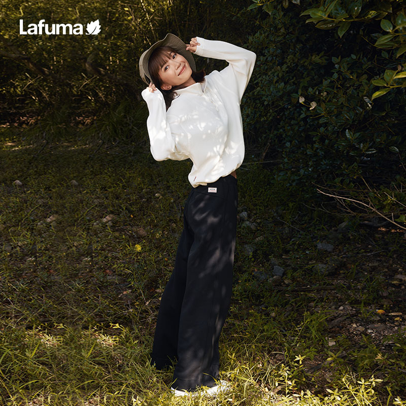 LAFUMA乐飞叶户外通勤宽松弹力休闲裤阔腿卫裤女时尚显瘦运动长裤 - 图1
