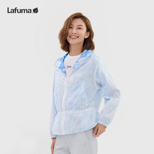 LAFUMA乐飞叶户外春夏新品防紫外线UPF40+网布内里印花外套夹克女 - 图1