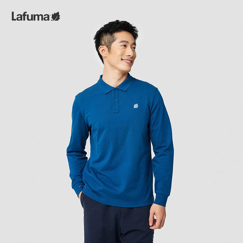 LAFUMA乐飞叶户外通勤快干休闲长袖polo男翻领纯色T恤上衣打底衫,淘宝优惠券,粉丝福利购,淘宝优惠卷