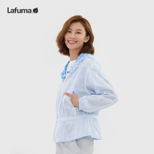 LAFUMA乐飞叶户外春夏新品防紫外线UPF40+网布内里印花外套夹克女 - 图2