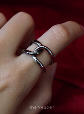 榫卯组合趣味三色戒指生日礼物