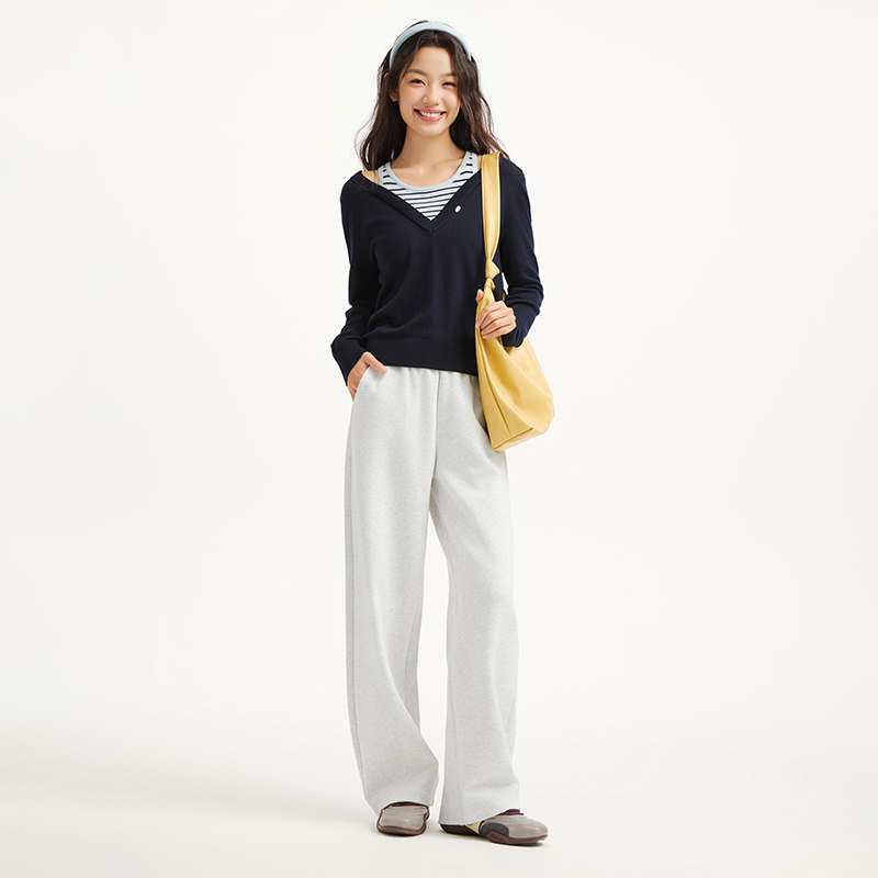 热风2026年春季新款女士休闲弯刀卫裤立体裤型侧缝线前移,淘宝优惠券,粉丝福利购,淘宝优惠卷