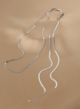 花迹钛钢项链女小众设计感