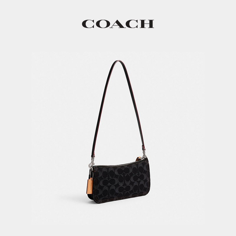 【新品】COACH/蔻驰女士经典标志牛仔丹宁PENN单肩包高级感 - 图2