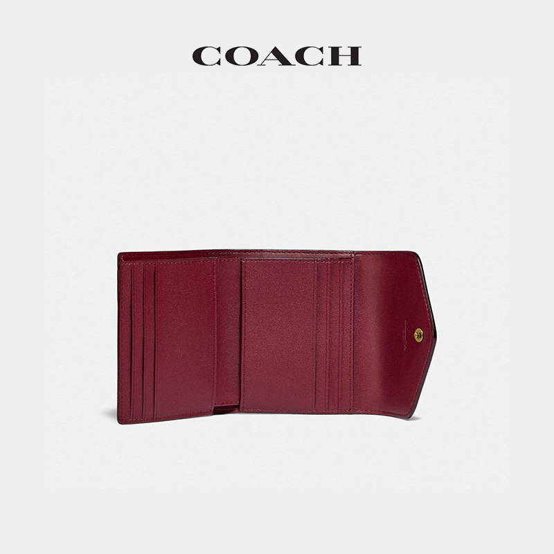 COACH/蔻驰女士拼色经典标志WYN小号钱包