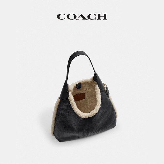 Coach women's shearling BROOKLYN size 39 shoulder bag hobo bag handbag
