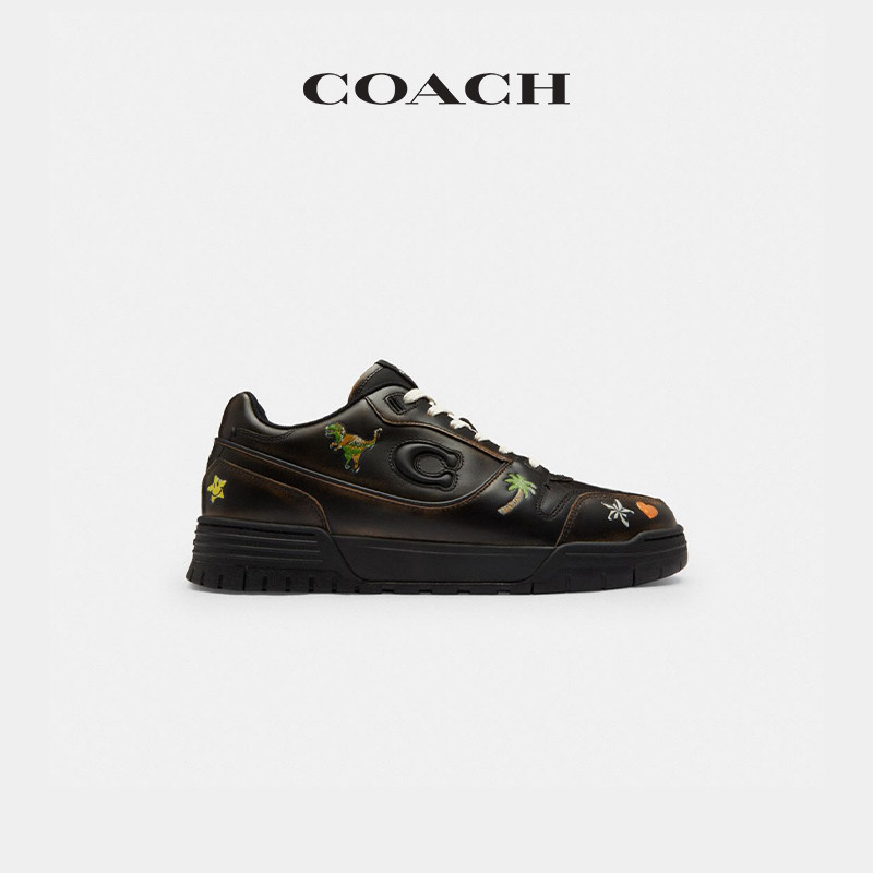 【新品】COACH/蔻驰男士REXY贴纸印花SOHO运动鞋低帮休闲平底鞋子