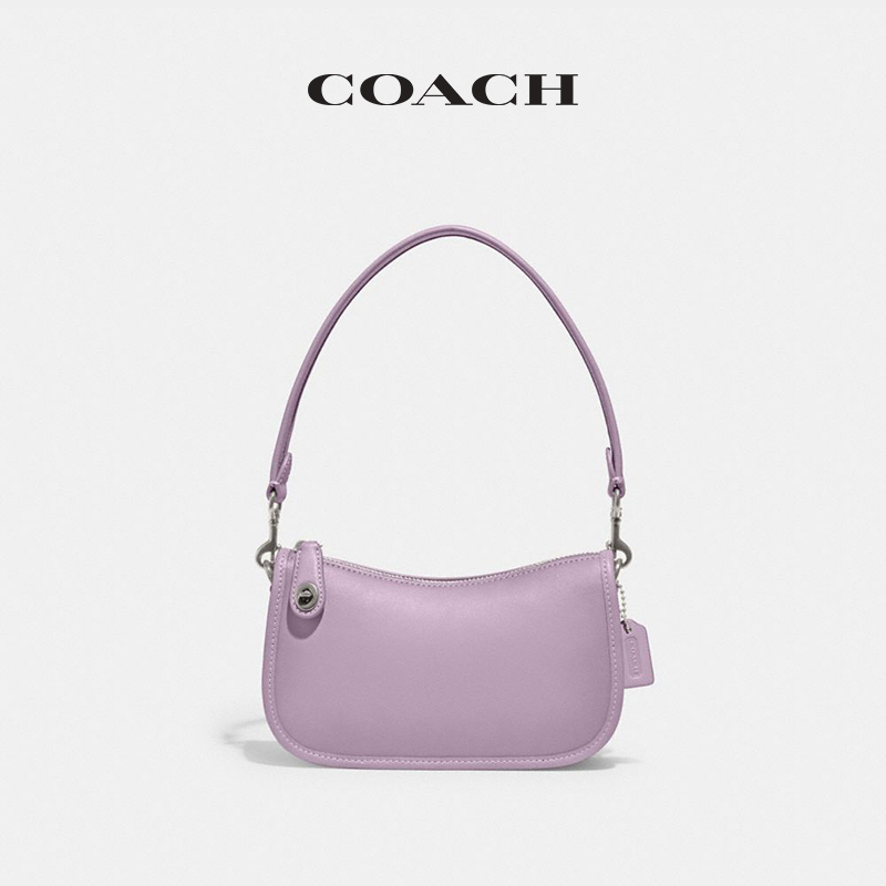 【新品】COACH/蔻驰女士SWINGER 20号单肩包腋下包高级真皮牛皮革-图0