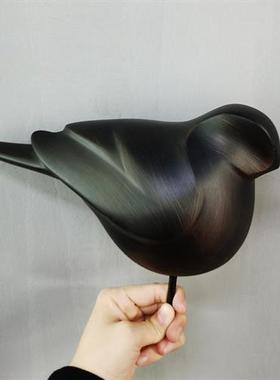 仿真鸽子摆件动物雕塑仿不锈钢铜小鸟燕子户外庭院花园室内装饰品