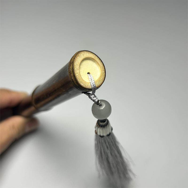 张颂文杨紫同款紫竹手把件盘玩文玩实心竹把玩件竹子玉竹把件紫竹 - 图2