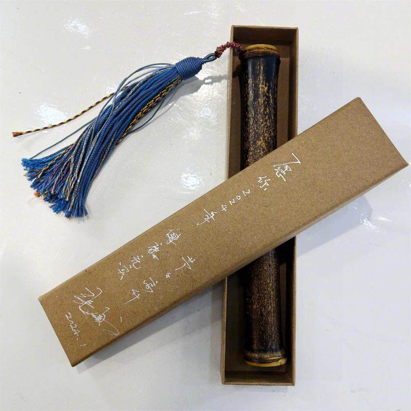 张颂文杨紫同款紫竹手把件盘玩文玩实心竹把玩件竹子玉竹把件紫竹 - 图1