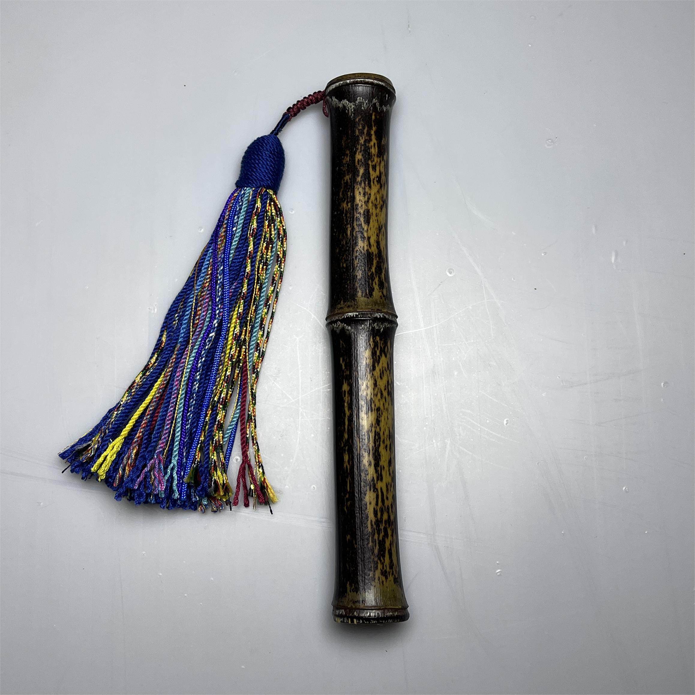 张颂文杨紫同款紫竹手把件盘玩文玩实心竹把玩件竹子玉竹把件紫竹 - 图3