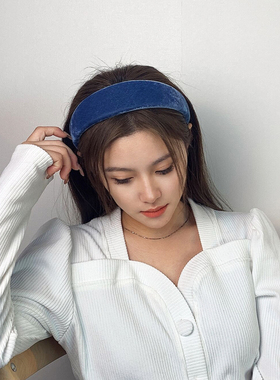 巴黎女子真丝宽边高颅顶法式发箍