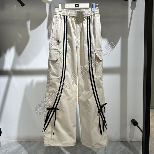 正品kappa卡帕2026春款女子休闲直筒工装长裤卫衣K0G22AX01/wt03 - 图1