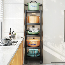 Stainless steel wok rack kitchen shelving multilayer floor style fridge nip slitting pan shelf Home boiler Containing Shelf shelf