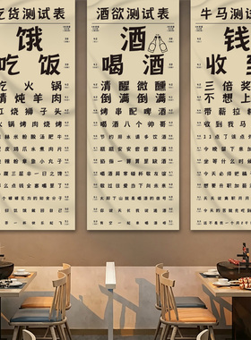 火锅店装饰网红条幅店铺氛围布置