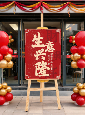 开业大吉kt板店铺活动迎宾牌