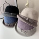 Wool woolen hat women's autumn and winter elegant curly top hat