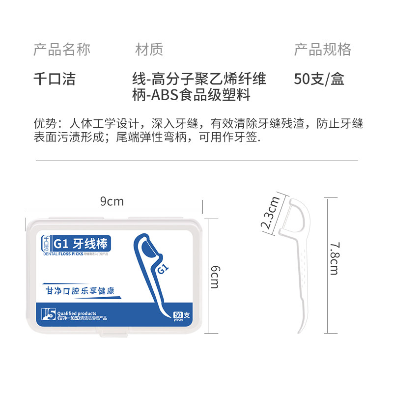 唐克力出口级安全牙签盒超细牙线 唐克力牙线/牙线棒