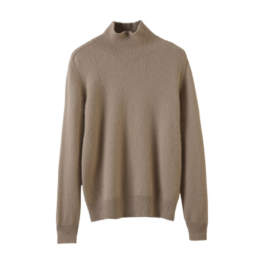 Women's elegant high stand collar autumn and winter sweater