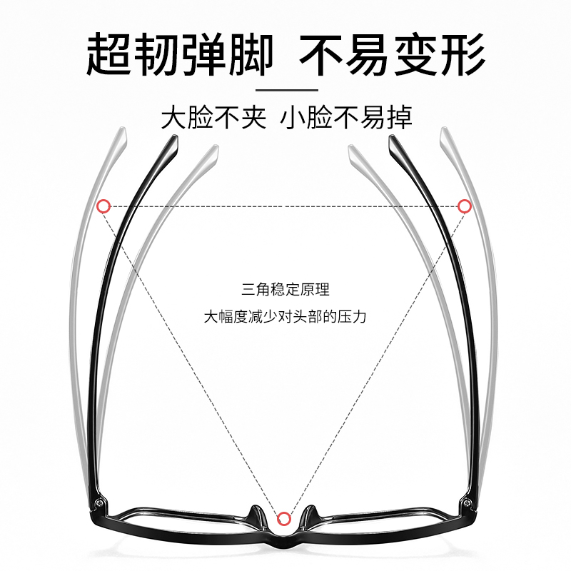 黑框近视眼镜男款防蓝光网上可配度数散光镜片超轻眼睛镜架平光镜