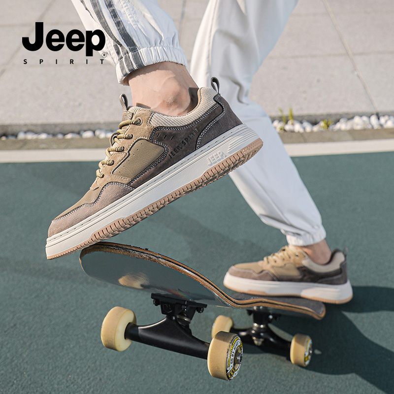 jeep吉普男鞋百搭休闲鞋男2025秋冬低帮新款男士时尚复古鞋男款-图2
