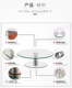 Double-layer glass dining table with second-layer turntable stainless steel base