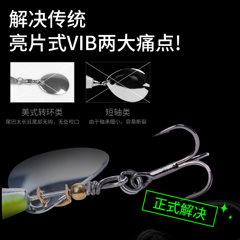 拖拉机vib复合旋转亮片路亚饵vlb微物小震动翘嘴远投专用假饵淡水 - 图2