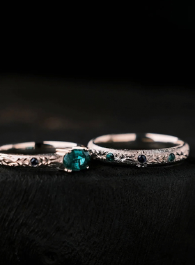 OBD原创925银培育钻戒指情侣对戒