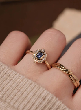 OBD培育钻石女戒S925银情侣对戒