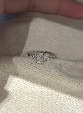 OBD925银实验室培育钻石戒指女款