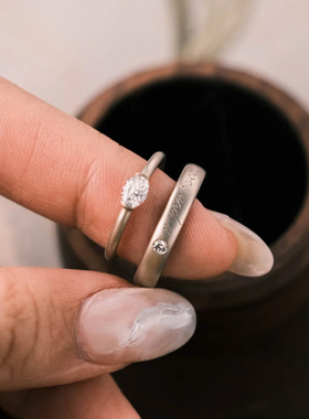 OBD原创925银培育钻戒指